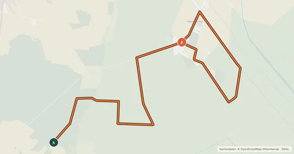 Kartenübersicht der Radroute Rad- und Wanderweg Niedersächsischer Drömling