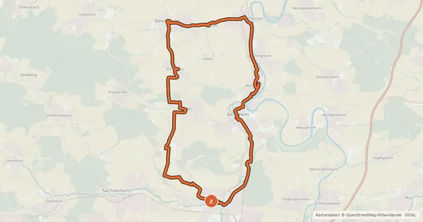 Kartenübersicht der Radroute Radfahrer Lauschtour