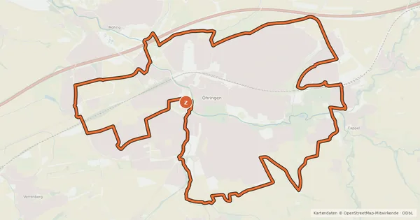 Kartenübersicht der Radroute RADius Öhringen