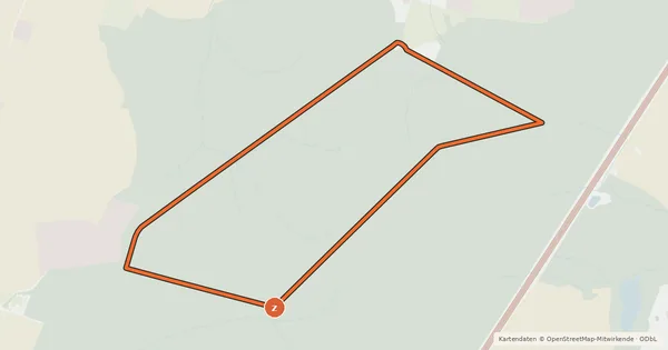 Kartenübersicht der Radroute Radrennstrecke Rossauer Wald (5,4km)