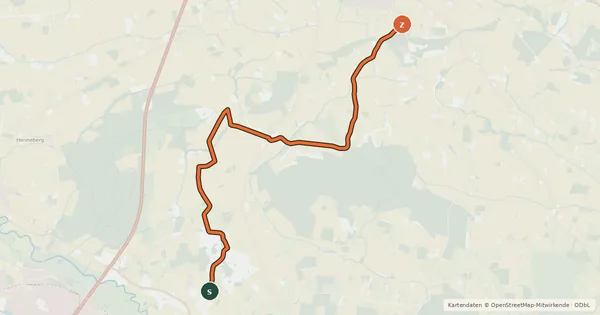Kartenübersicht der Radroute Radroute 01-59