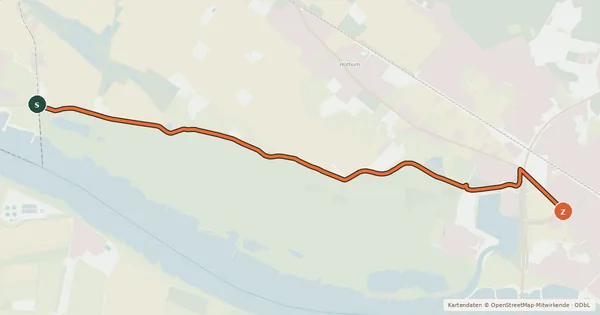Kartenübersicht der Radroute Radroute 02-03