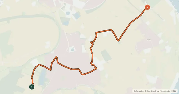 Kartenübersicht der Radroute Radroute 02-94