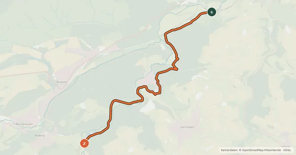 Kartenübersicht der Radroute Radroute 03-04