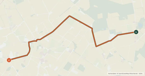 Kartenübersicht der Radroute Radroute 03-07