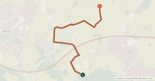 Kartenübersicht der Radroute Radroute 03-20