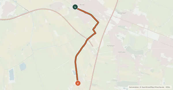 Kartenübersicht der Radroute Radroute 03-22