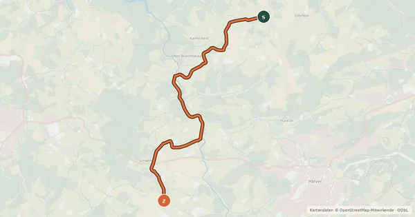 Kartenübersicht der Radroute Radroute 03-92