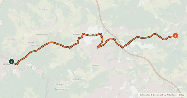 Kartenübersicht der Radroute Radroute 04-05