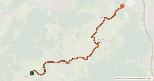 Kartenübersicht der Radroute Radroute 04-13