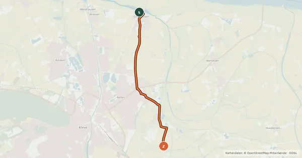 Kartenübersicht der Radroute Radroute 04-15