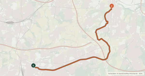Kartenübersicht der Radroute Radroute 04-48