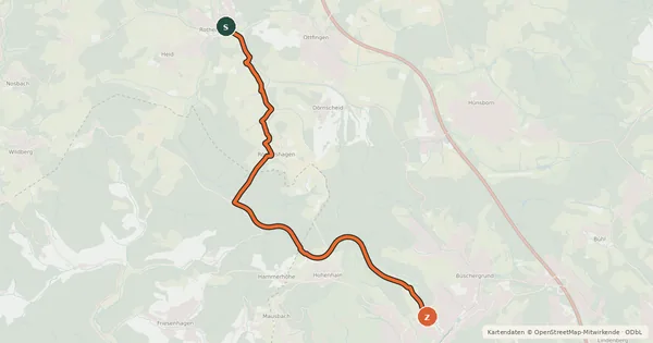 Kartenübersicht der Radroute Radroute 05-46