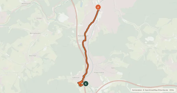 Kartenübersicht der Radroute Radroute 07-09