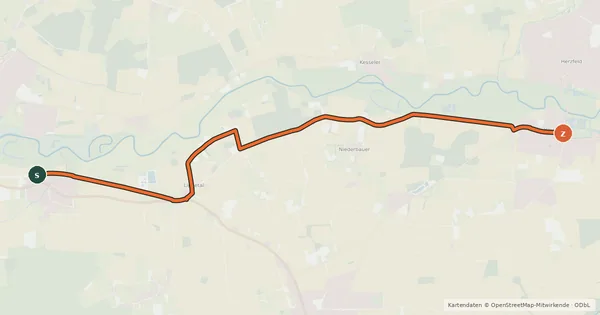 Kartenübersicht der Radroute Radroute 07-10