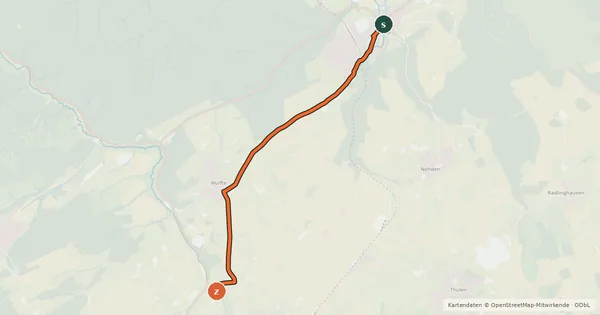 Kartenübersicht der Radroute Radroute 08-09