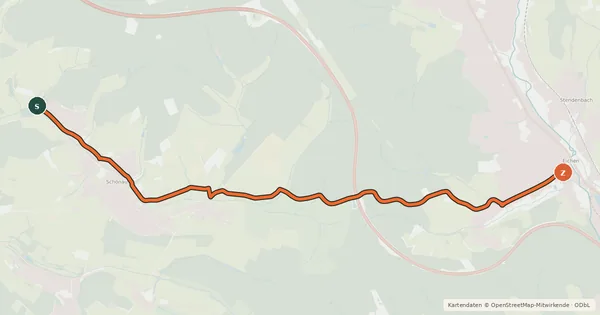 Kartenübersicht der Radroute Radroute 08-50