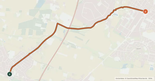 Kartenübersicht der Radroute Radroute 08-78