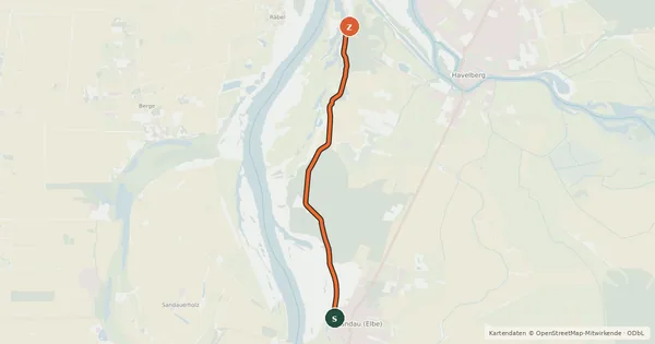 Kartenübersicht der Radroute Radroute 08-99