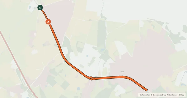 Kartenübersicht der Radroute Radroute 09-13