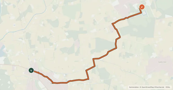 Kartenübersicht der Radroute Radroute 1-33