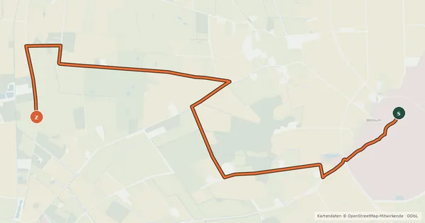 Kartenübersicht der Radroute Radroute 10-15