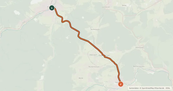 Kartenübersicht der Radroute Radroute 10-19