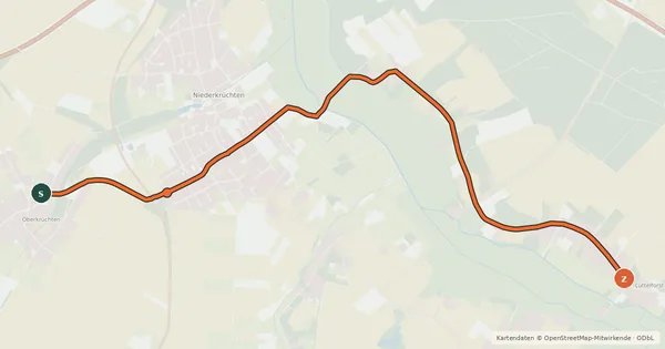 Kartenübersicht der Radroute Radroute 10-29