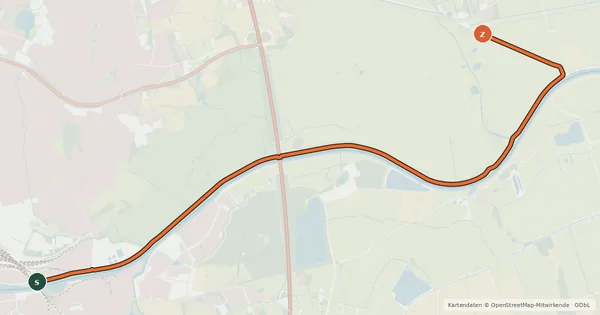 Kartenübersicht der Radroute Radroute 10-63