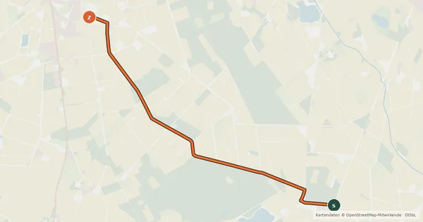 Kartenübersicht der Radroute Radroute 10-83