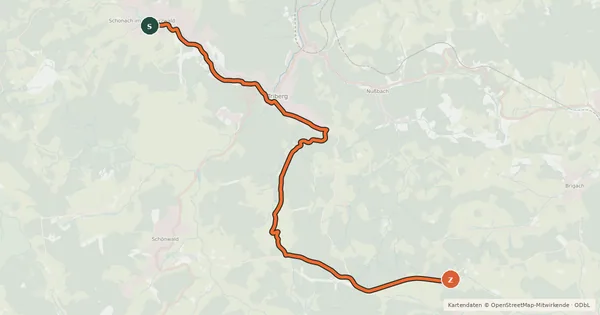 Kartenübersicht der Radroute Radroute 11-13