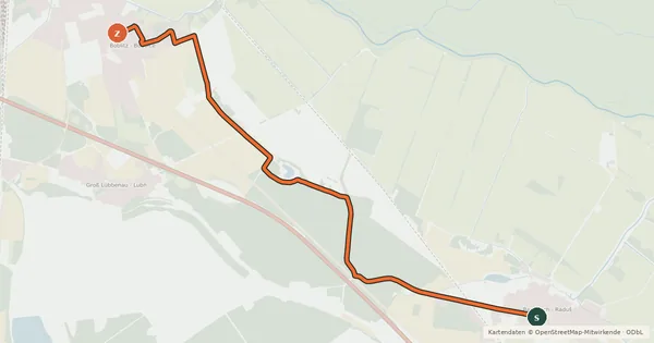Kartenübersicht der Radroute Radroute 11-15