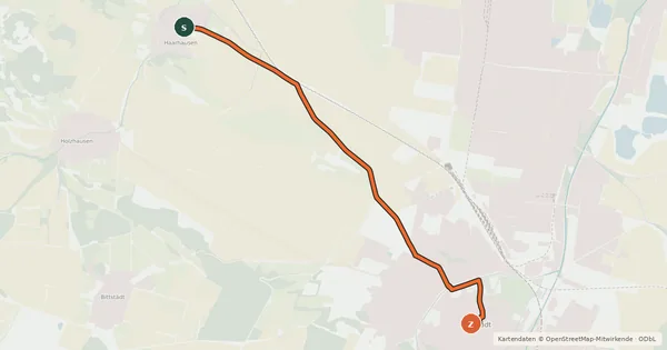 Kartenübersicht der Radroute Radroute 11-20