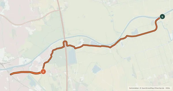 Kartenübersicht der Radroute Radroute 11-38