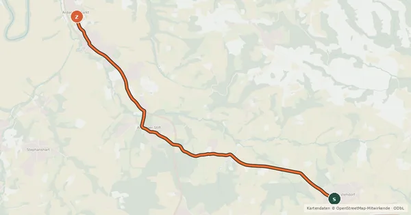 Kartenübersicht der Radroute Radroute 116