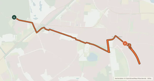 Kartenübersicht der Radroute Radroute 12-13