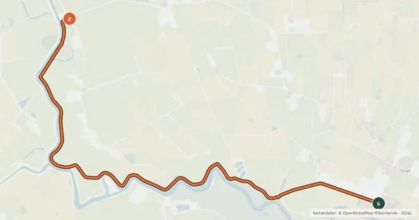 Kartenübersicht der Radroute Radroute 12-65