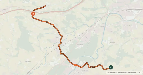 Kartenübersicht der Radroute Radroute 123