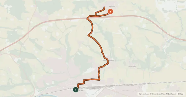Kartenübersicht der Radroute Radroute 125