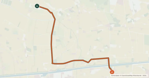Kartenübersicht der Radroute Radroute 13-14