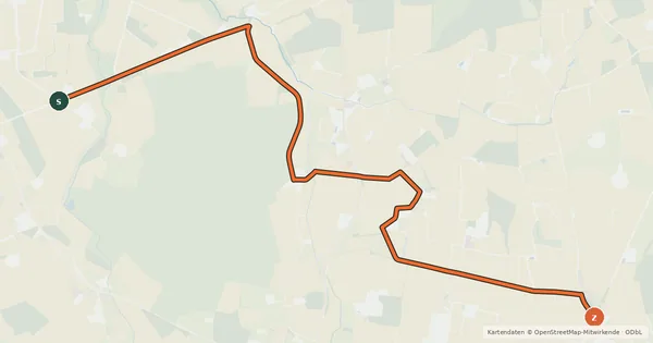 Kartenübersicht der Radroute Radroute 13-20