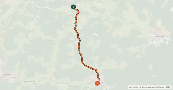 Kartenübersicht der Radroute Radroute 13-25