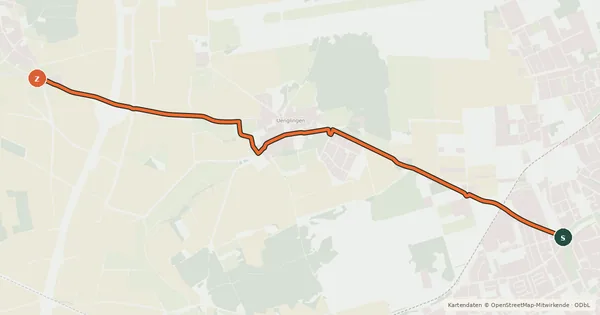 Kartenübersicht der Radroute Radroute 13-81