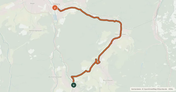 Kartenübersicht der Radroute Radroute 14-16