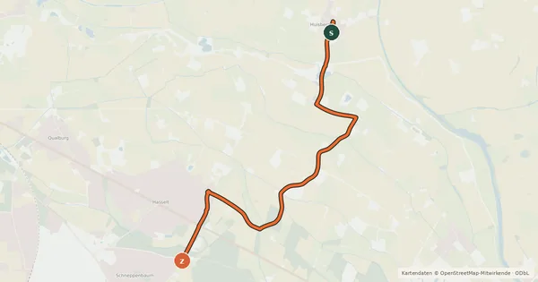 Kartenübersicht der Radroute Radroute 14-16