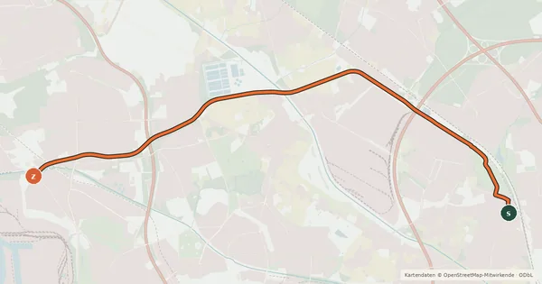 Kartenübersicht der Radroute Radroute 14-21