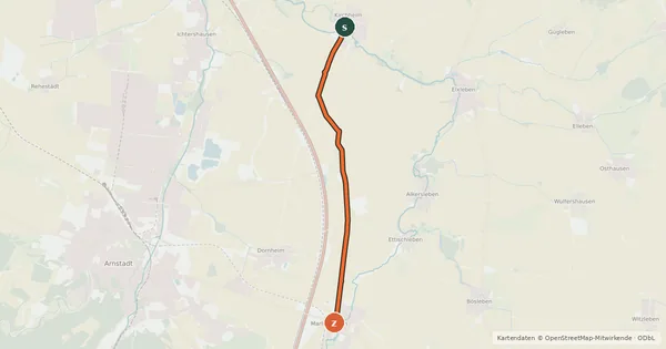 Kartenübersicht der Radroute Radroute 14-24