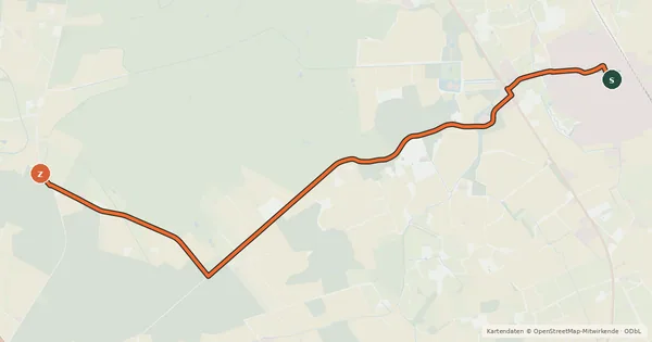 Kartenübersicht der Radroute Radroute 14-25