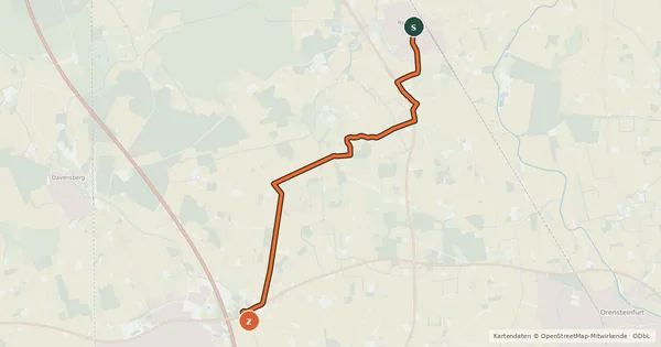 Kartenübersicht der Radroute Radroute 14-26