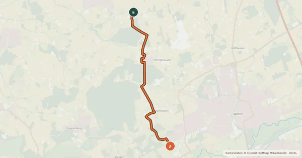 Kartenübersicht der Radroute Radroute 14-30